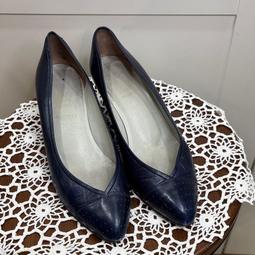 Vintage Dior Dark Blue Women's Flats